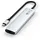 Satechi USB-C 7-in-1 Slim Multiport Adapter mit Ethernet Silber