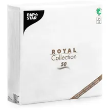 Papstar Papstar, 50 Servietten "ROYAL Collection" 1/4-Falz 48 cm x 48 cm weiss,