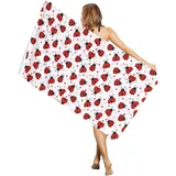 Buohwiwe Marienkäfer Strandtuch 70x150 cm, Weich Schnell Trocknen Microfaser Handtücher, Kinder 3D Strandhandtuch Marienkäfer Strandtücher Badetuch Strandlaken Handtuch Herren Frauen Badetücher