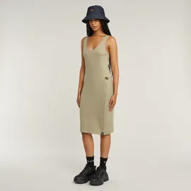 G-Star Asymmetric Zip Kleid Beige M