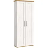 Home Affaire Garderobenschrank »Cosenza, Breite 80cm, in Sibiu Lärche/Artisan Eiche Nachbildung«, Stauraumschrank, Flurschrank, Flurmöbel, weiß