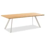 Niehoff Solid Gartentisch 240 x 95 x 76 cm Ivory/Holzfarben