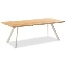 Niehoff Solid Gartentisch 240 x 95 x 76 cm Ivory/Holzfarben