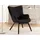 s-style möbel Loungesessel Lenari Cord 71 x 96 x 86 cm Schwarz