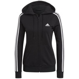 adidas Sportswear Kapuzensweatshirt W 3S FT FZ HD,BLACK/WHITE weiss-schwarz-pink schwarz SSport Seeger