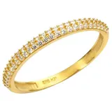 FIRETTI Goldring Schmuck Geschenk Gold 375 Damenring Goldring, mit Zirkonia (synth) gelb|goldfarben 18