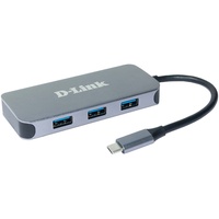 D-Link 6-in-1 USB-C Multiport-Adapter, RJ-45, USB-C 3.0 [Stecker] (DUB-2335)