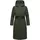 Navahoo Damen Wintermantel warmer, wasserabweisender Parka mit (abnehmbarer) Kapuze und Taillengürtel Waldbummler 14 Dark Olive Gr. 3XL - 3XL