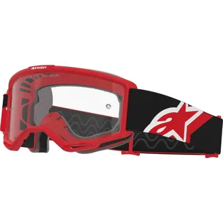 Alpinestars Vision OTG Crossbrille - Rot/Schwarz/Weiß Klar