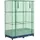 vidaXL Hochbeet mit Gewächshaus-Aufsatz Rattan-Optik Blaugrau 80 x 123 x 40 cm