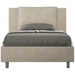 Queen-Size-Bett ohne Untergestell, gepolstert 120x200 Mikrofaser Sand Antea