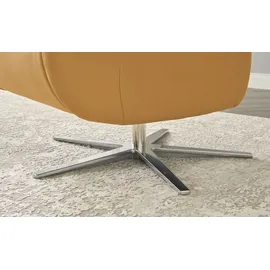 Wohnwert Relaxsessel Mira Leder 81 x 119 x 93 cm Gelb mit Relax-Funktion