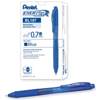 Pentel BL107-C Gel-Tintenroller EnerGel mit Druckmechanik, Strichstärke 0,7 mm,