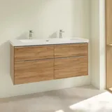 Villeroy & Boch Subway 3.0 Schrank mit Doppelwaschtisch, 4 Auszüge, 4A70D4R1+C60200RH,