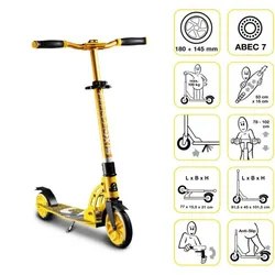 SIX DEGREES Aluminium Scooter Junior 180/145 mm gelb