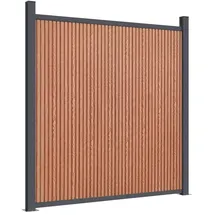 vidaXL Zaunelement 1564 x 186 cm Braun/WPC
