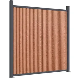 vidaXL Zaunelement 1564 x 186 cm Braun/WPC