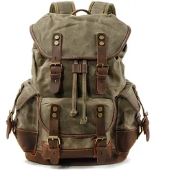 Rucksack Craftride RG8 Canvas Tasche im Vintage-Look für Freizeit 20Ltr grün