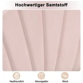 Flieks Polsterbett 90 x 200 cm Massivholz rosa