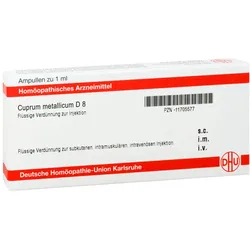 Cuprum Metallicum D 8 Ampullen 8X1 ml
