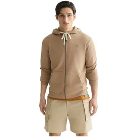 Scotch & Soda Sweatjacke Logo Badge Zipthrough Hoodie Herren Braun XL