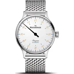 Meistersinger Klassik Pangaea PM9901G - weiß,silber - 40mm