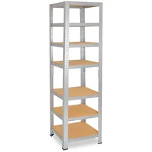 shelfplaza Schwerlastregal Metall 230x50x50 cm silber
