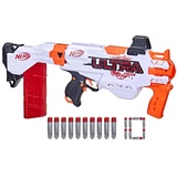 NERF Ultra Focus Blaster, 10 AccuStrike Ultra Darts, Clip-Magazin, Schulterstütze, nur mit NERF Ultra Darts kompatibel