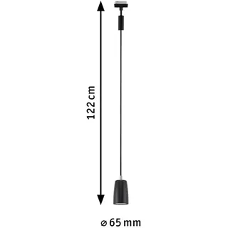 Paulmann URail Pendelleuchte Cover schwarz matt 6,5 x 122 cm GU10