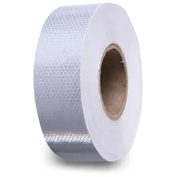 Perel Reflektierendes Band 5 cm x 5 m, mit Wabenmuster für zusätzliche Sichtbarkeit, weiß