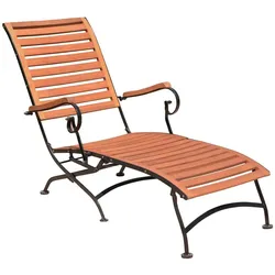 Deckchair Holzliege Liegestuhl Gartenliege Liege Garten Balkon Terrasse Holz