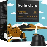 Il Caffè Italiano Kaffeekapseln Kompatibel Dolce Gusto Napoli 96 Stk | Kompatibel Dolce Gusto Kaffeekapseln Mit Kräftigem und Würzigem Aroma | Kompatibel Nescafe Dolce Gusto Kapseln | Frhome