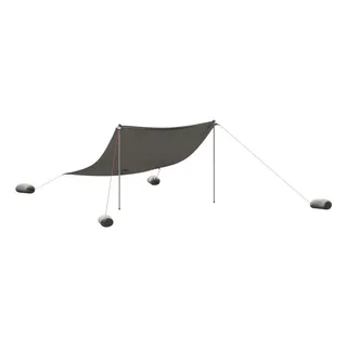 vidaXL Strandmuschel Strand-Schattenzelt mit Sandsäcken Grau 304x300 cm, (1 tlg) grau