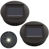 Solarleuchten Ersatz,Solarleuchten Ersatz Top,2 Solarleuchten Ersatzteile,Solarpanel Laterne,Solar Ersatzdeckel,Solarleuchten Ersatz Top mit LED,Solarpanel Laterne Leuchten,Solardeckel für Gläser,8cm