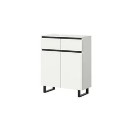 xonox Highboard Tomasa 80 x 99 cm Weiß / Schwarz