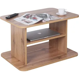 Ricoo Couchtisch mit Stauraum 69 x 45 x 50 cm, Couchtisch Holz, Wohnzimmertisch für Couch Eiche Wotan – WM094-EW, Tisch Wohnzimmer Tisch, Sofatisch, Coffee Table, Couchtisch klein, Couch Tisch