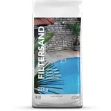 NWN Filtersand Pool 25 kg Kristall-Quarzsand Korngröße 0,7 mm - 1,2 mm