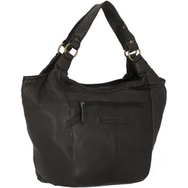 GREENLAND Nature Femi & Nine Schultertasche Leder 38 cm schwarz