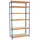 simonclick Simonrack Leichte Metall Holz Regal Blau Orange 2500x1200x500 mm, 6 Ebenen, Holzböden, 200 kg Tragkraft pro Ebene, Blau/Orange - Maderclick