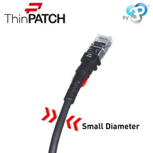 Patchsee Patchkabel ThinPatch Cat. 6A ISO/IEC, U/FTP, halogenfrei, 10 G, schwarz, 1,8 m
