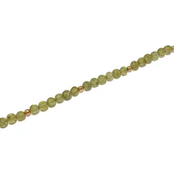 Collier FIRETTI "Schmuck Geschenk Halsschmuck Halskette Edelstein Farbstein Peridot", gold (gelbgoldfarben, grün), Halsketten, Damen, Messing, L: 45cm, Made in Germany - mit Peridot
