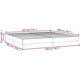 vidaXL Boxspringbett 200 x 200 cm hellgrau