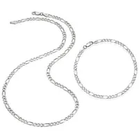 FIRETTI Multipack Schmuck Geschenk Figarokette Silber