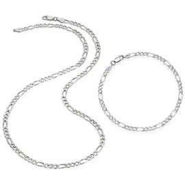 FIRETTI Multipack Schmuck Geschenk Figarokette Silber