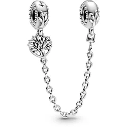 Pandora 799293C00-05 Silber Sicherheitskette Herz mit Familienbaum