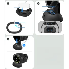 SPIGEN Rugged Armor Pro + Stand matte black Google Pixel Watch 4 41mm