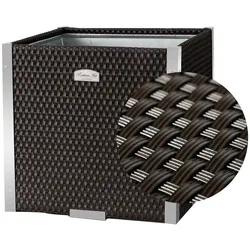 Polyrattan Pflanzgefäß mit Aluminiumrahmen