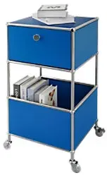 floordirekt Concept Epure Stahl Beistelltisch 400 x 400 x 690 mm Blau