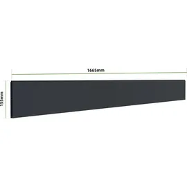 casanoov Vorgartenzaun 189 x 89 cm Grau/Aluminium