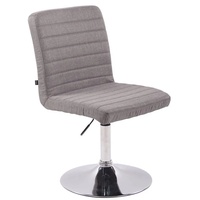 TPFLiving Esszimmerstuhl Evon - Küchenstuhl mit feinstem Stoffbezug (Besucherstuhl mit formschönen Trompetenfuß), Maße (TxBxH): 60 x 44 x 97cm - Farbe: grau